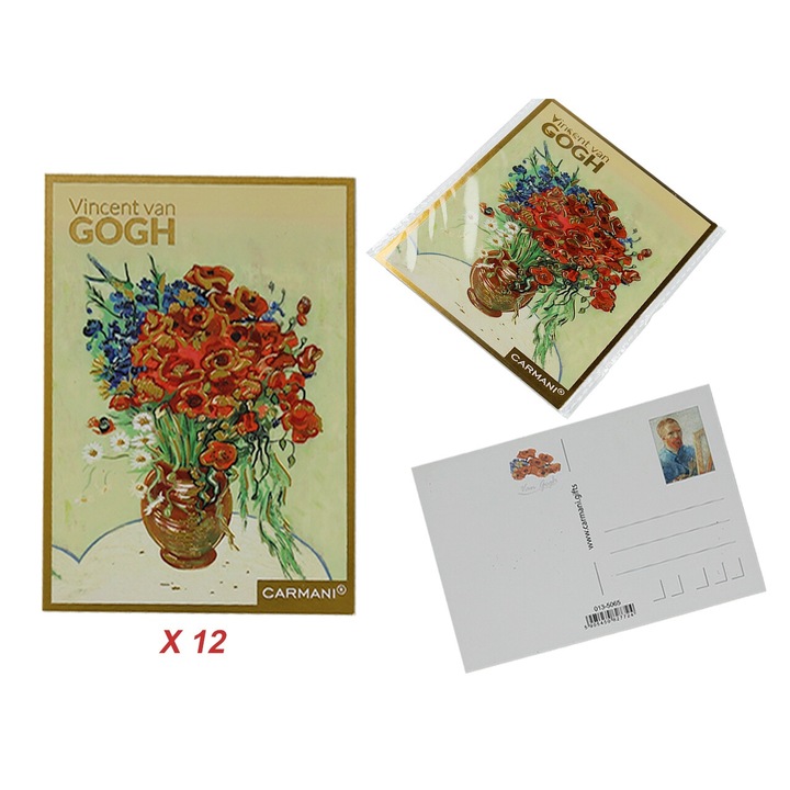 12 db-os képeslap készlet, CARMANI, V. van Gogh, 10x15cm