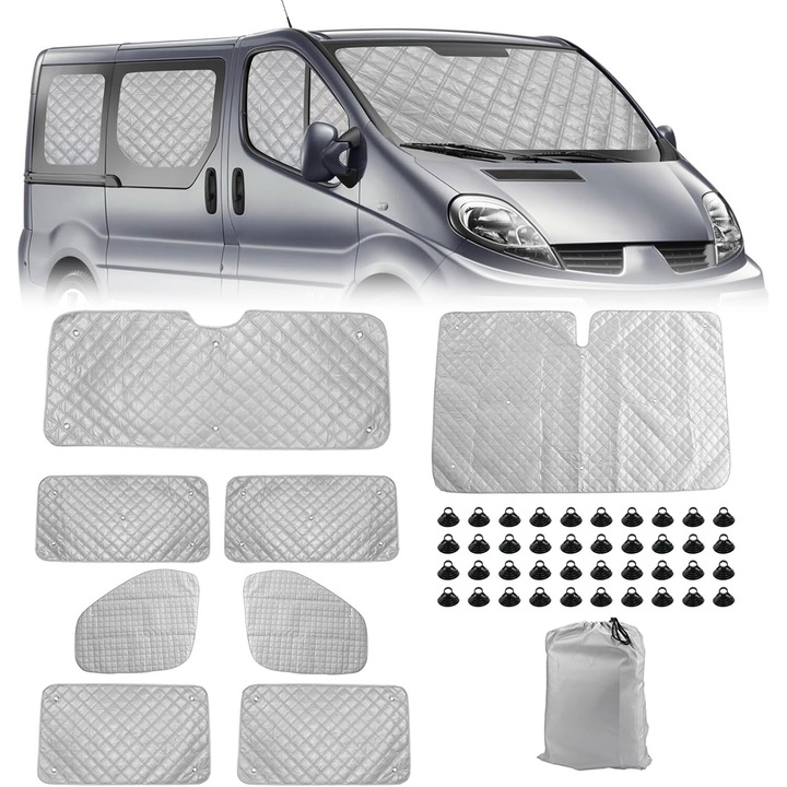Автомобилен сенник, Renault Trafic SWB 2015-2024, 8 части, сребрист