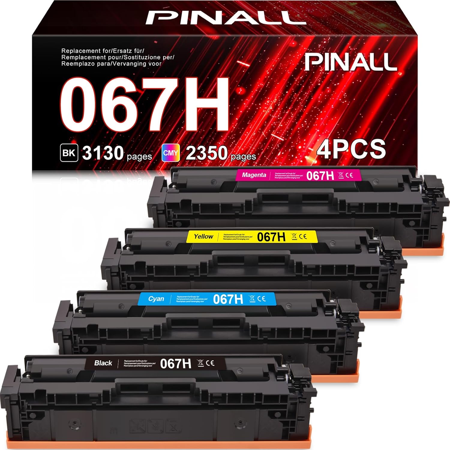 Canon I-sensys Mf657cdw Kompatibles Set 4x Toner Für Canon 067 067H I