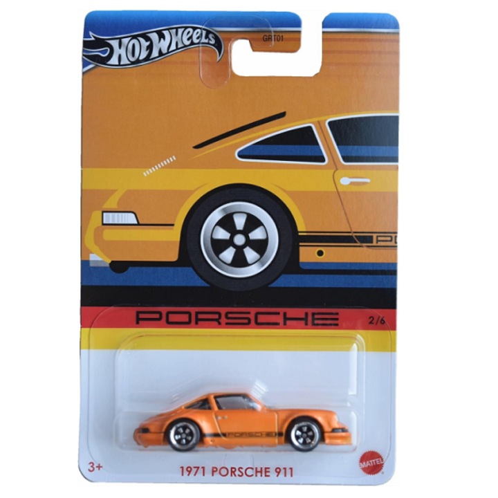 Макет Hot Wheels, Porsche 911, 1971, Оранжев, Мащаб 1/64