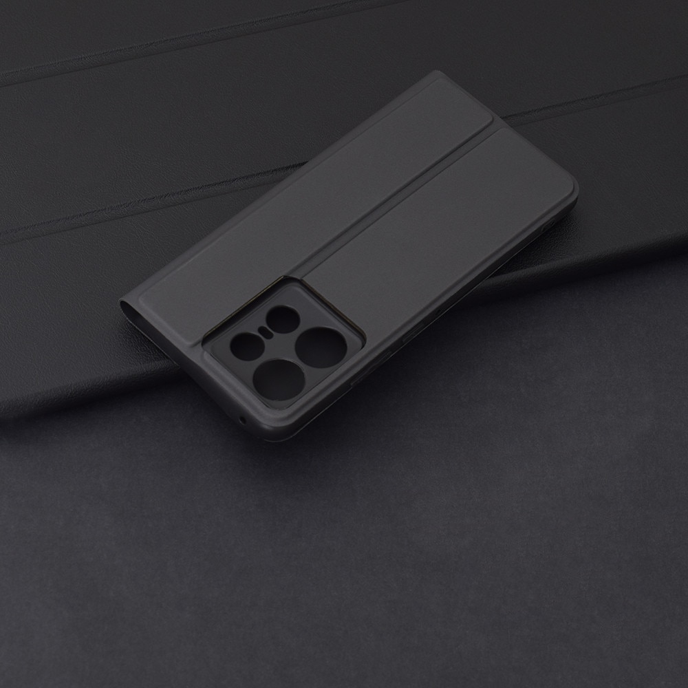 Husa tip carte pentru Motorola Edge 50 Pro, inchidere magnetica, Accesorio Magskin, Negru