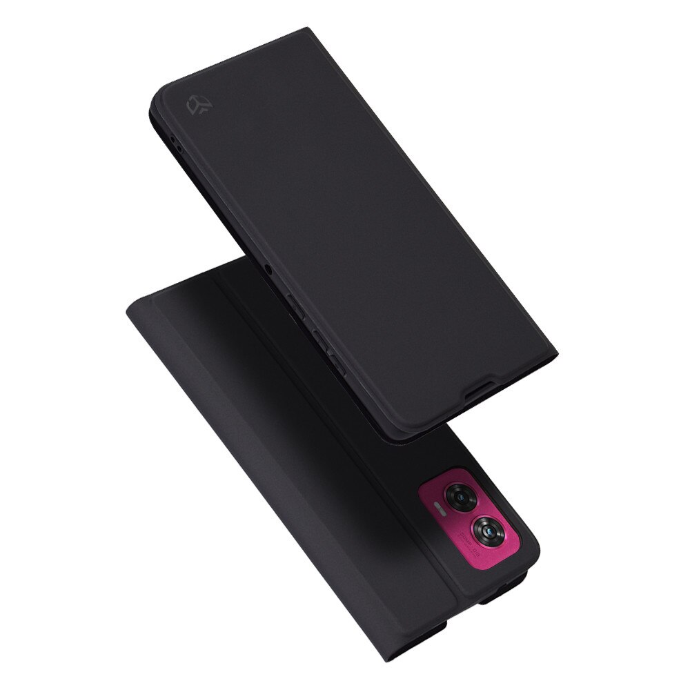 Husa tip carte pentru Motorola Edge 50 Fusion, inchidere magnetica, Accesorio Magskin, Negru