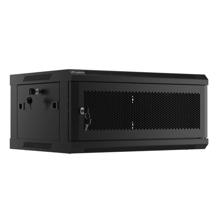 Rack telepítési tanácsok 19" 4U 600x450mm, fekete, perforált ajtók