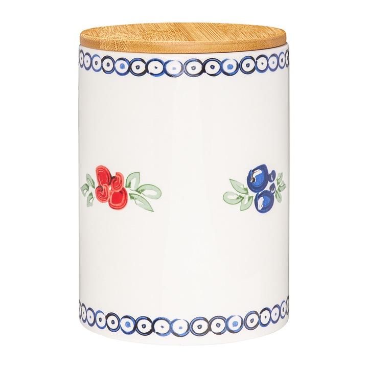 Recipient depozitare AMBITION Kalina, 1.11L, ceramica, capac bambus