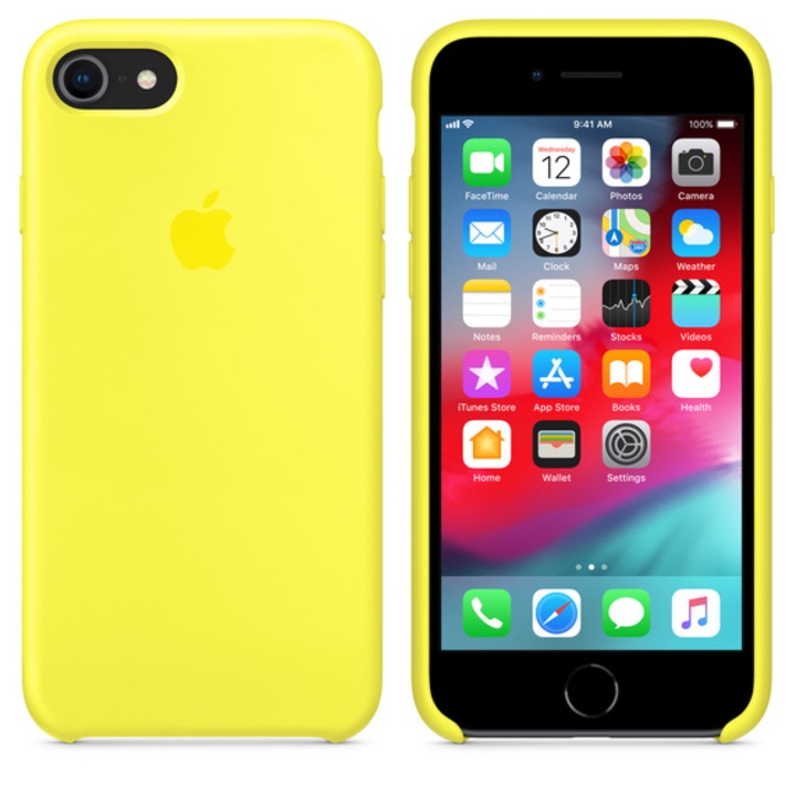 Силиконов Кейс за Apple iPhone SE 2020, Antishock, Жълт