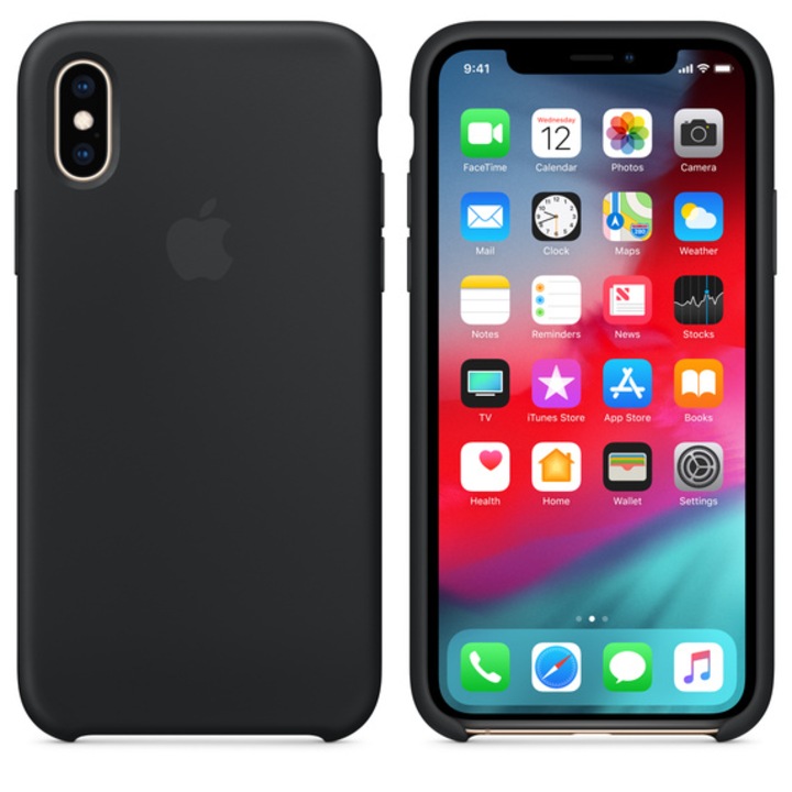 Силиконов Калъф Apple за iPhone XS Max, Black