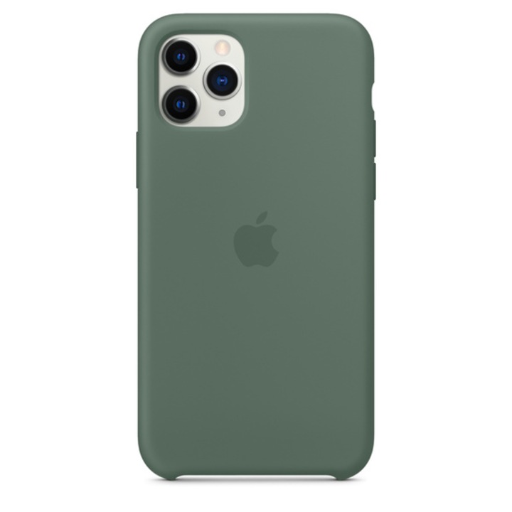 Силиконов Кейс Apple за iPhone 11 Pro, Midnight Green