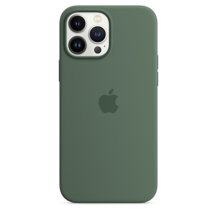 Калъф за iPhone 12 Pro, Силиконов, Удароустойчив, Мастилено зелен