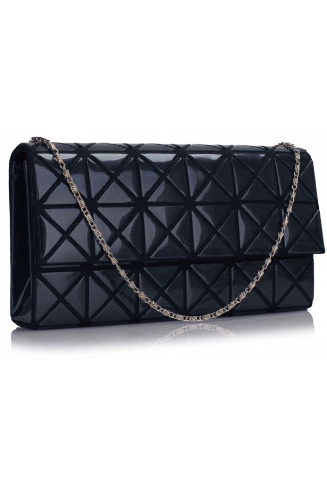 Geanta plic bleumarin din material textil Leesun, de dama LSE00316