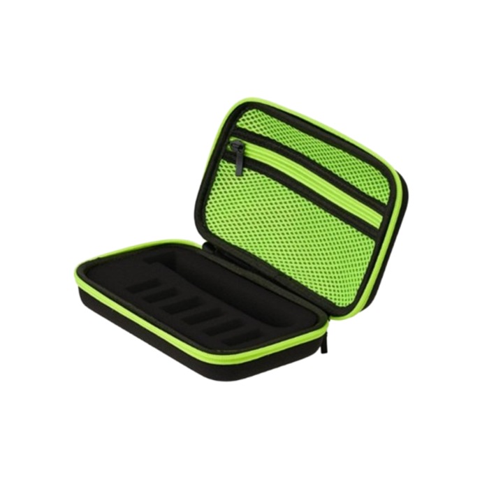 Калъф, съвместим със самобръсначка Philips OneBlade, Aisdelu, водоустойчив, удароустойчив, мрежест джоб, черен/зелен