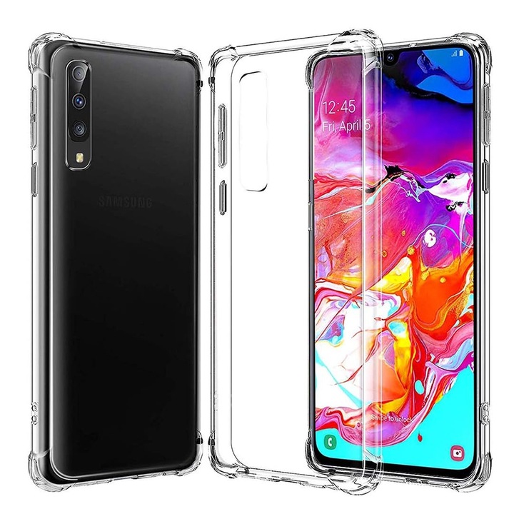 Samsung Galaxy A70/A70s tok Ütésálló átlátszó szilikon átlátszó