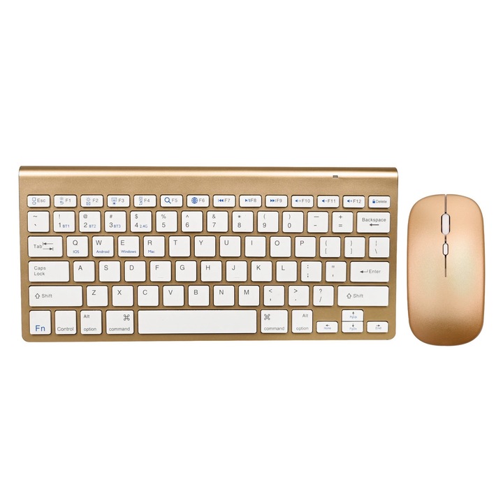 2.4G безжичен комплект клавиатура и мишка със 78 клавиша, компактен, безшумен, ултратънък дизайн за лаптопи, компютри, настолни компютри