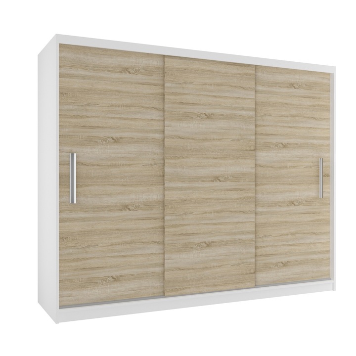 Verona SI tolós gardrób Szekrény 232 cm Sonoma fehértölgy