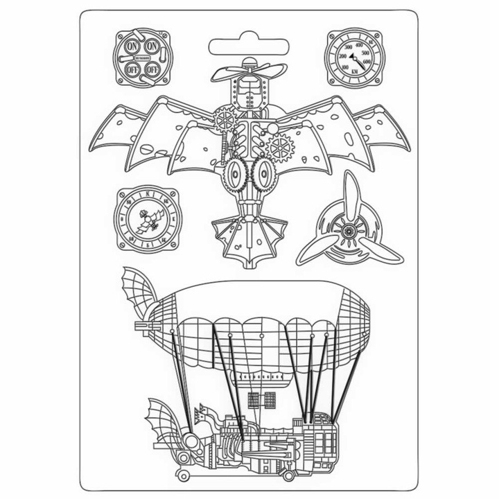 Matrita PVC moale, Stamperia, A4, Avion aviator, K3PTA4540