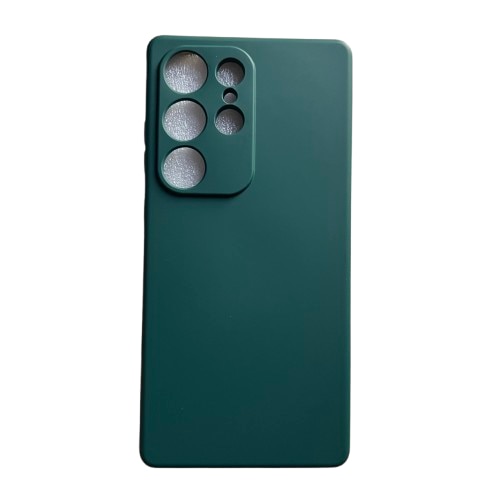 Husa Soft TPU Catifea compatibila cu Samsung Galaxy S25 Ultra, Verde inchis
