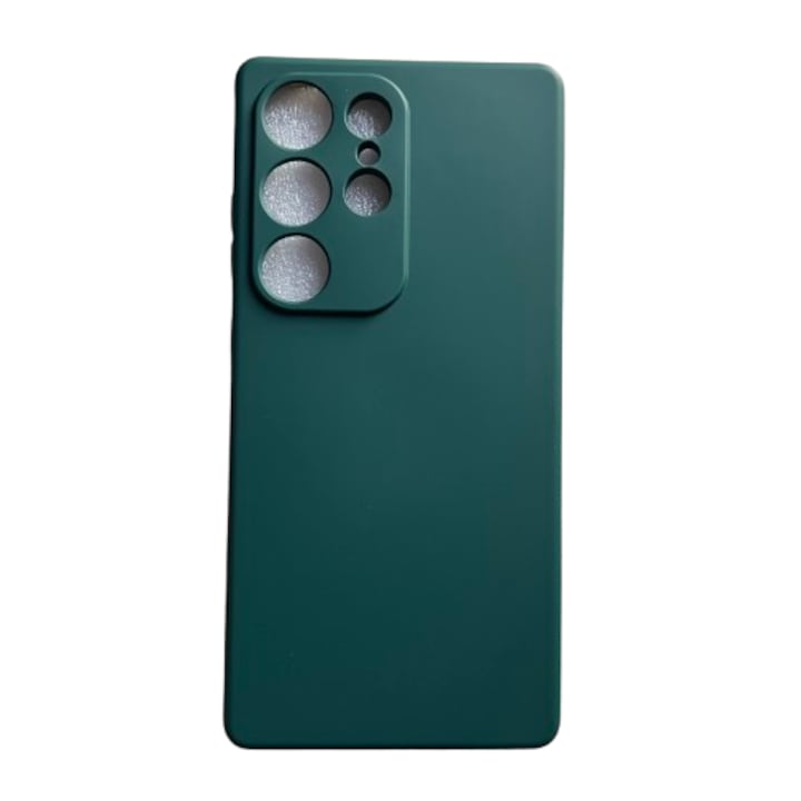 Husa Soft TPU Catifea compatibila cu Samsung Galaxy S25 Ultra, Verde inchis