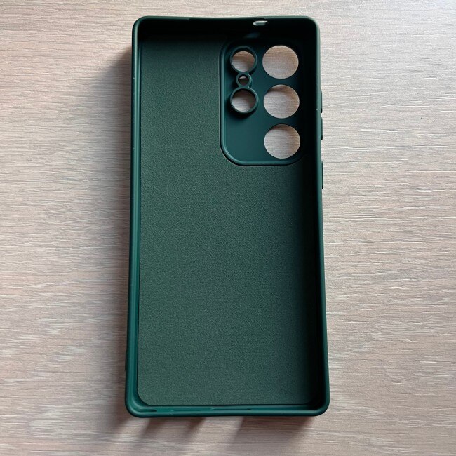 Husa Soft TPU Catifea compatibila cu Samsung Galaxy S25 Ultra, Verde inchis