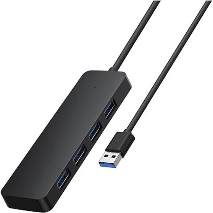 Datamaxx USB Hub 1x USB 3.0/4x 5Gbps, 25 cm USB 3.0 Ultraslim