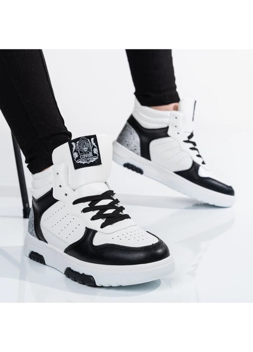 Cavalli Class, Pantofi Sport white black, 36