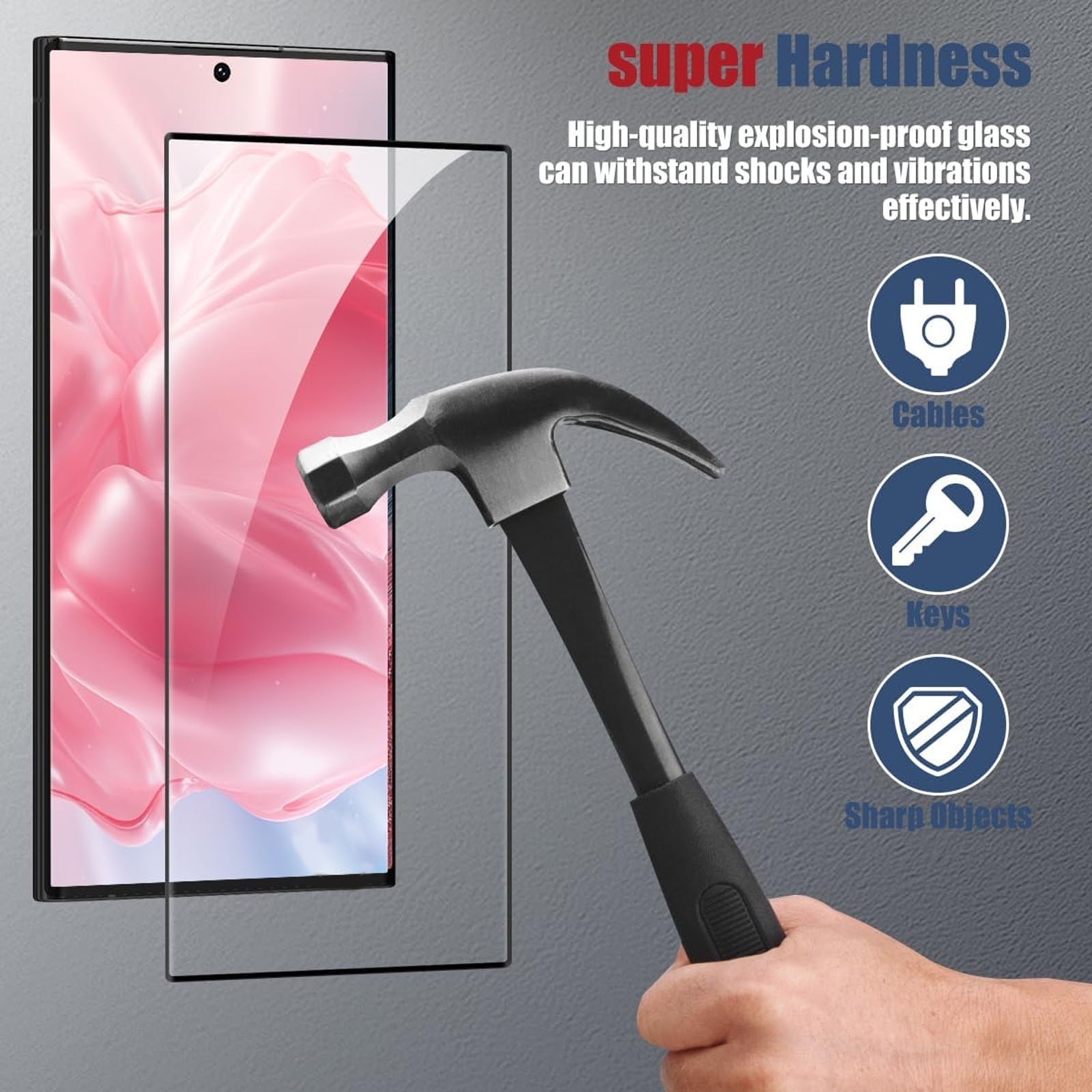 Set 2 folii sticla pentru Samsung Galaxy S25 ultra, Hggzeg, Folie sticla protectie telefon, Folie de inalta definitie, Cu dispozitiv de montare automata in 30 de secunde, 9H+, Tratament electronic oleofobic si anti amprente, Transparent