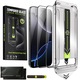 Set 2 folii sticla pentru iPhone 15ProMax, Hggzeg, Folie sticla protectie telefon, Folie de inalta definitie, Cu dispozitiv de montare automata in 30 de secunde, Instalare 1:1 usoara si rapida, Impermeabil, Antizgarieturi, Anticadere, Transparent