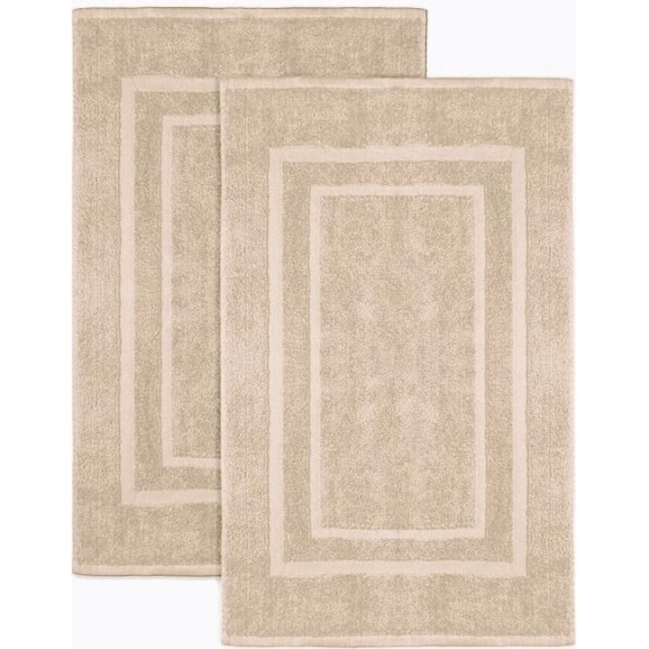 Комплект от 2 x постелки за баня 100% памук, 50 x 80 см, Beige sand