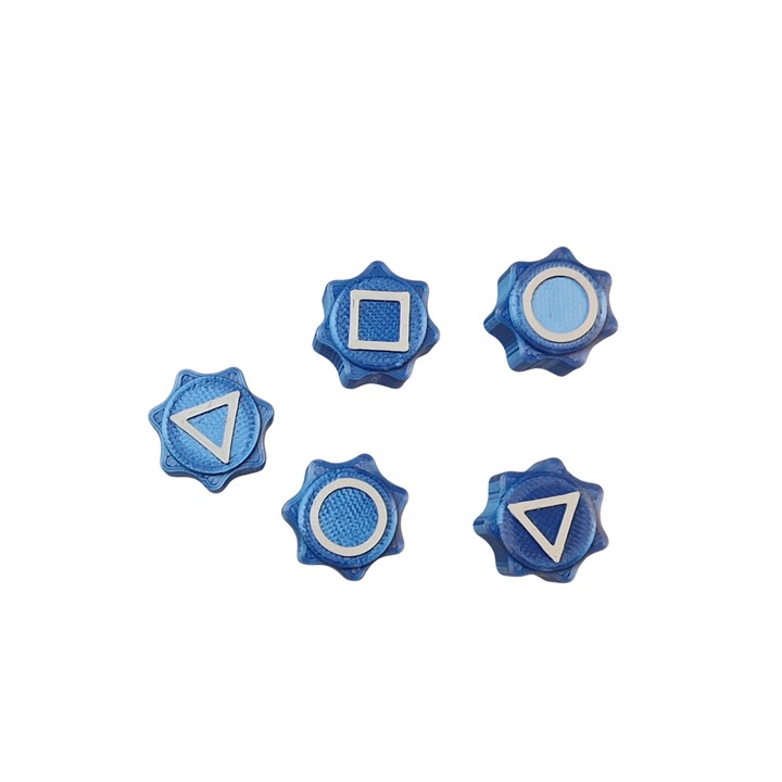 Игрален комплект Gonggi, Squid Game, 3D отпечатан, копринено син