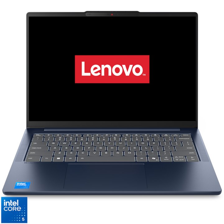 Лаптоп Lenovo IdeaPad Slim 5 14IRH10R, Intel® Core™ 5 210H, 14" WUXGA, IPS, 32GB DDR5 RAM, 1TB SSD, Intel® Graphics, No OS, Cosmic Blue