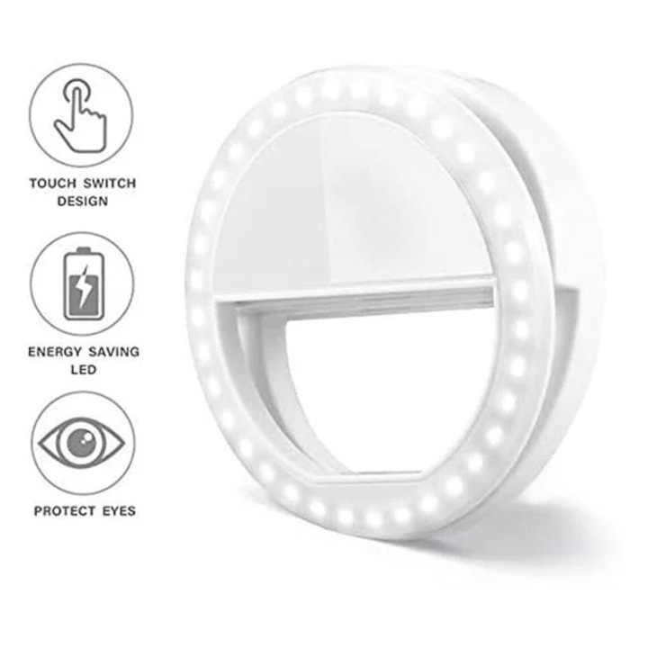 Mini Ring Light LED 8.5cm cu 4 Functii, Lumina Reglabila, USB – Ideal pentru Selfie, Machiaj si Video - SMArtCo®