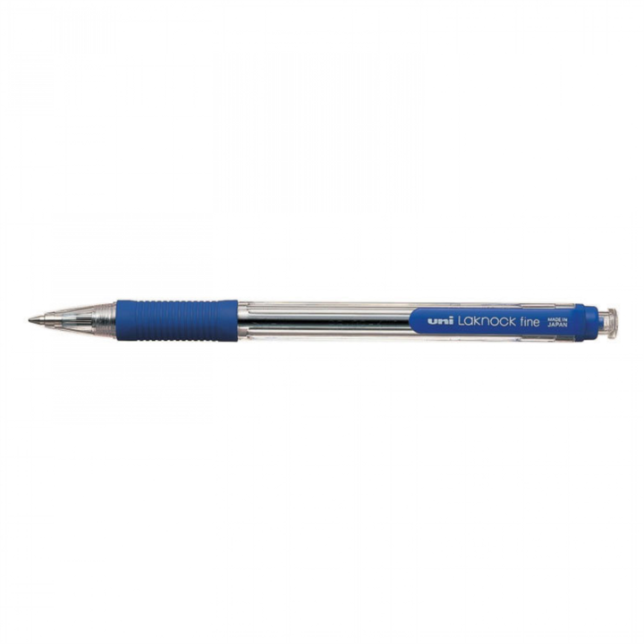 Golyóstoll, 0,4 mm, nyomógombos, UNI "SN-101 Laknock Fine", kék