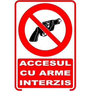Set de 2 indicatoare A5 - ACCESUL CU ARME Set de 2 indicatoare A5 - ACCESUL CU ARME