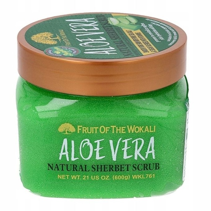Wokali természetes testradír, 600 g, Aloe Vera