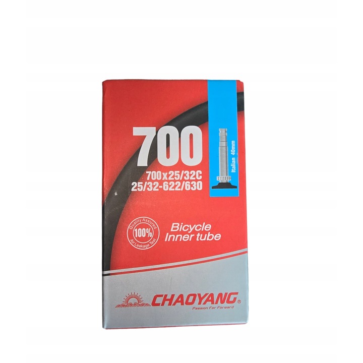 Chaoyang CYT kerékpár belső cső 700x25/32C, 40mm, fekete, 28-29"