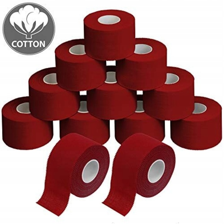 ALPIDEX sportszalag, 3,8 cm x 10 m, piros, 12 tekercses készlet