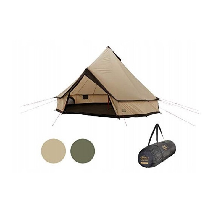 Grand Canyon Indiana kempingsátor, 400x400x250 cm, bézs színű, unisex