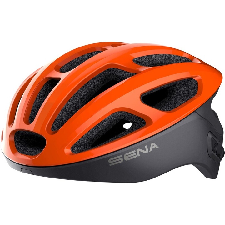 Каска за велосипед Sena R1 ROAD, Bluetooth 4.1 интерком, оранжева, размер M (55-58 см)