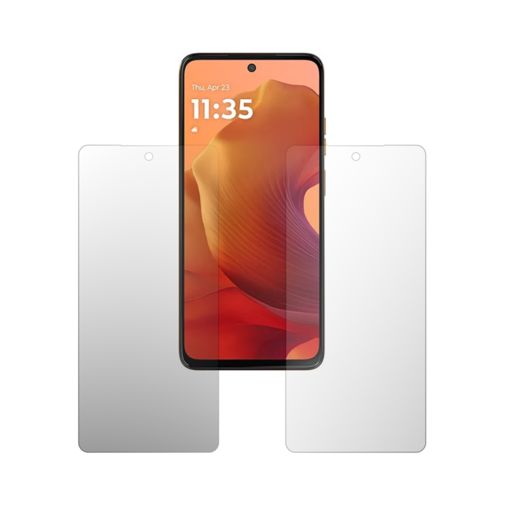 Комплект от 2X Folie24 протекторно фолио за екран, за Motorola Moto G15, 1X Ultra-Clear + 1X Matte, подходящо за калъфа покритие (съвместимо с калъфа), залепващо, гъвкаво със саморегенериране
