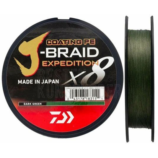 Fir Textil Daiwa Expedition X8, 0.18mm, 12.3kg, 150m, dark green