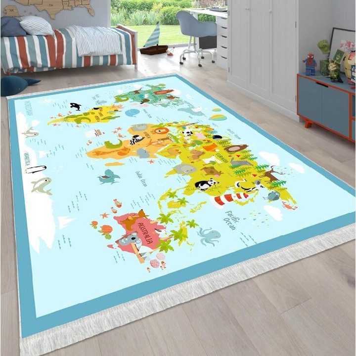 Covor copii antiderapant, 80x150 cm, CCP137
