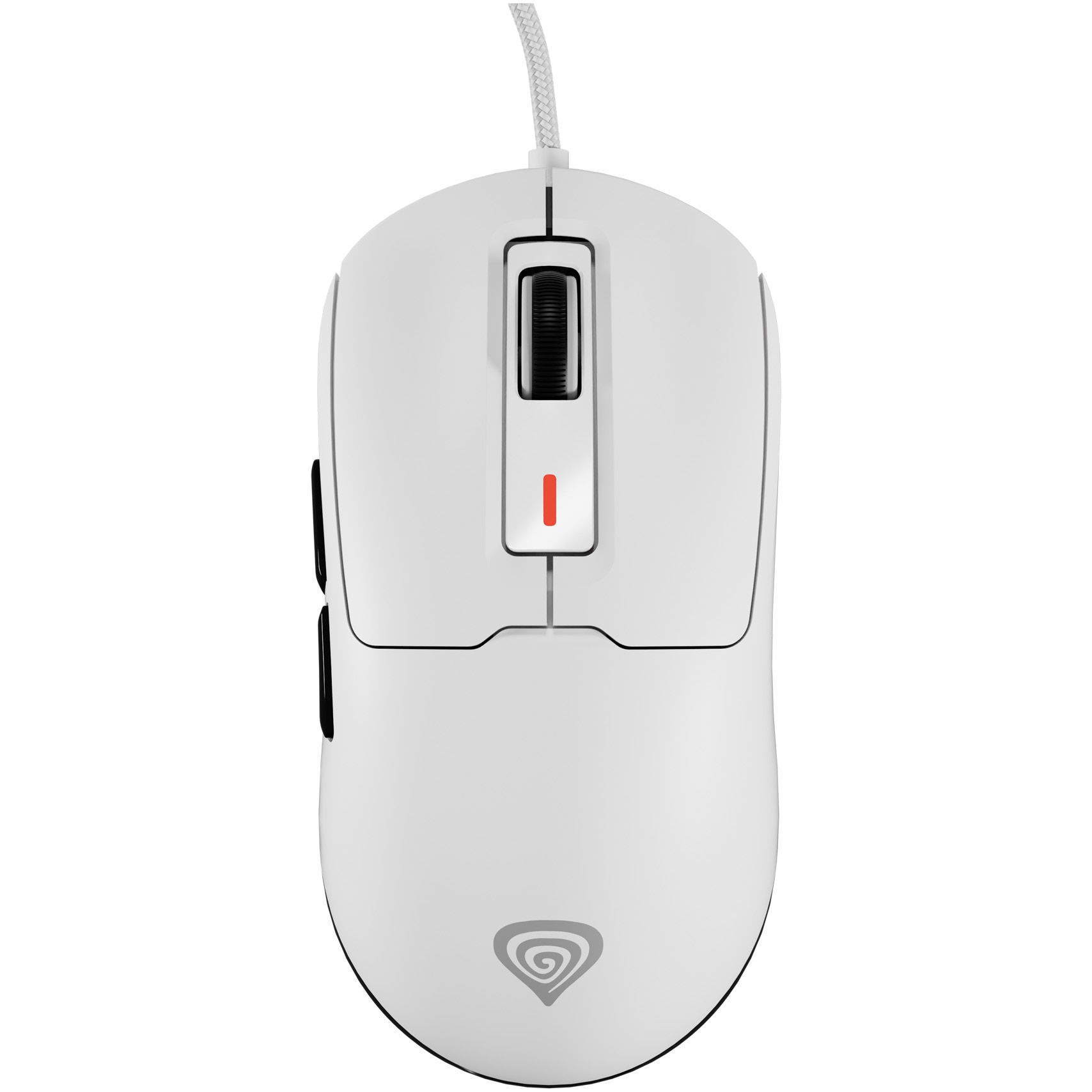 Mouse Gaming cu fir Genesis KRYPTON 660, 12000 DPI, 6 Butoane Programabile, Cablu braided 1.8m, 49gr., Alb