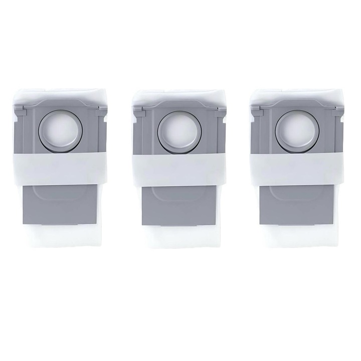 Set 3x sac de praf pentru Roborock S8 MaxV Ultra, S8 Max Ultra, Q Revo, Pro, Plus, S, Slim, MaxV, Pro, Master, Edge, Curv, Saros 10R, 10, Z70, QR 798, QR 598, QV 35A, QV 35S, Qrevo 5AE, 9.01.1783