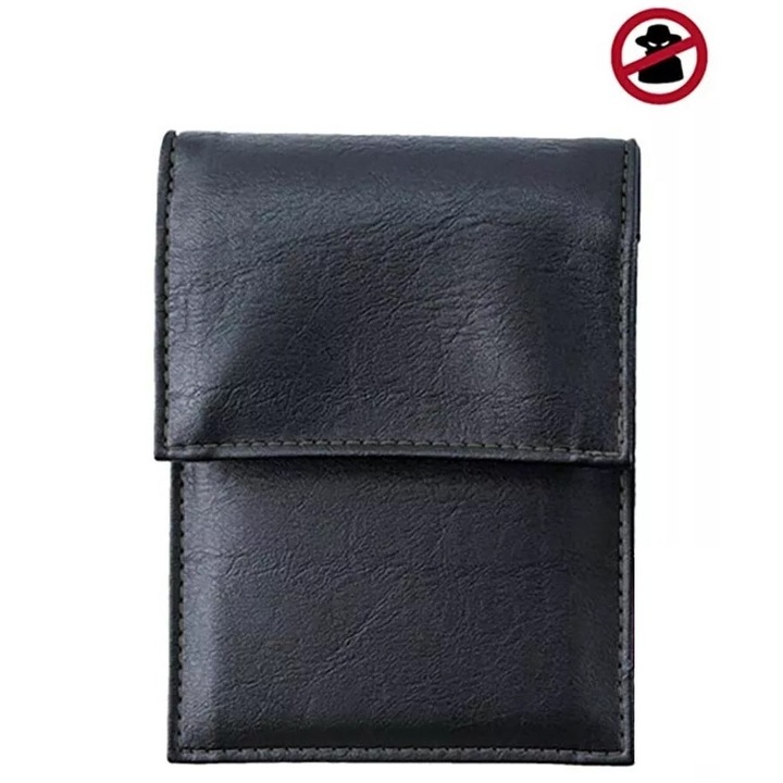 Кожен калъф за телефон Stalin против прихващане, антишпионаж, антиследене, размери 158 х 80 мм