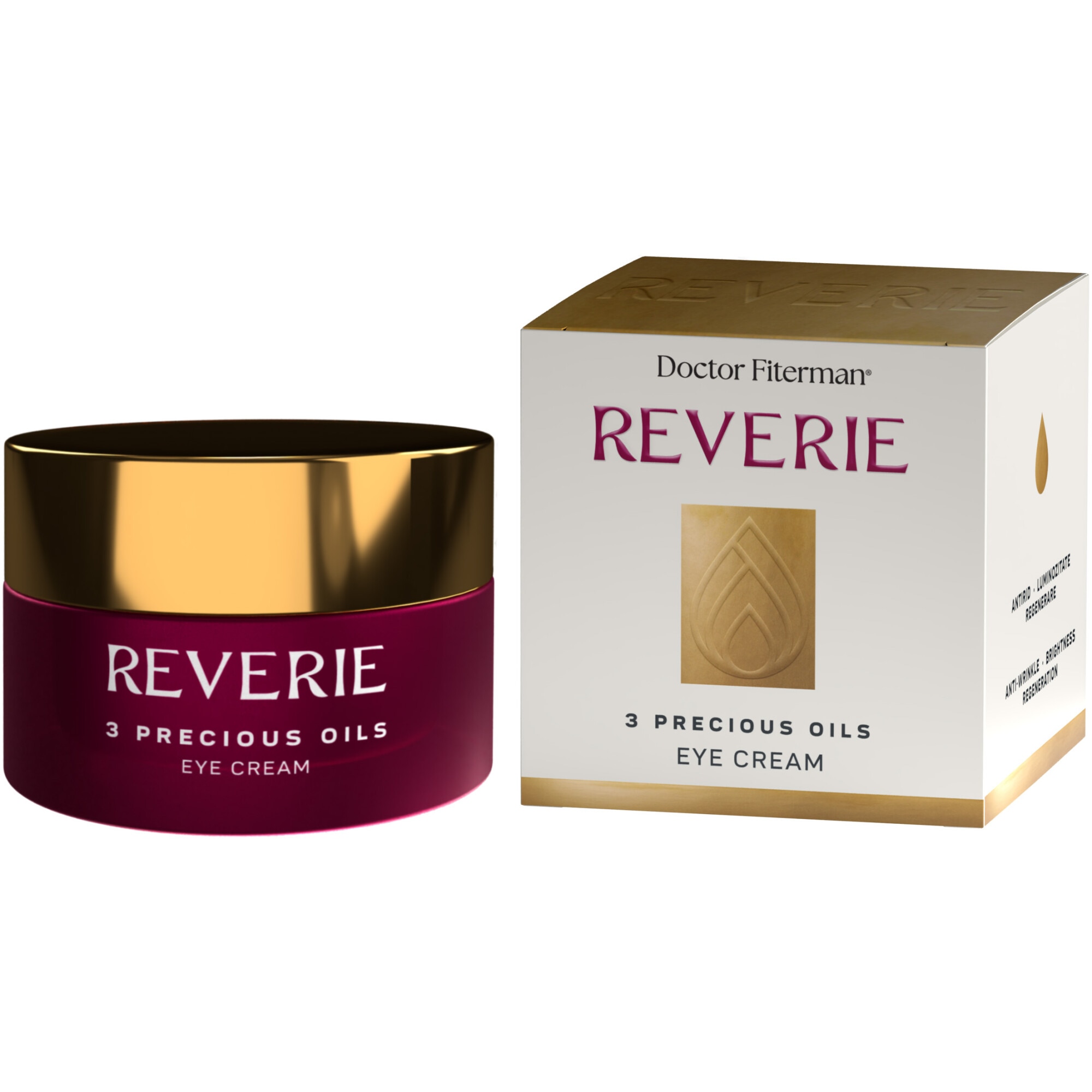 Crema contur ochi cu 3 uleiuri pretioase Reverie Fiterman, 15 ml