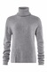 Falke, Pulover din lana virgina si amestec de casmir cu guler inalt, Gri melange, XS