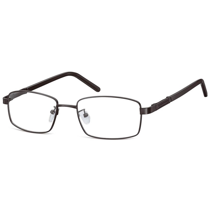 Oprahki corective Sunoptic 659A, metalice, negre, cu flexuri, set cu etui si stergator de lentile, dimensiuni 13.9x3.7cm