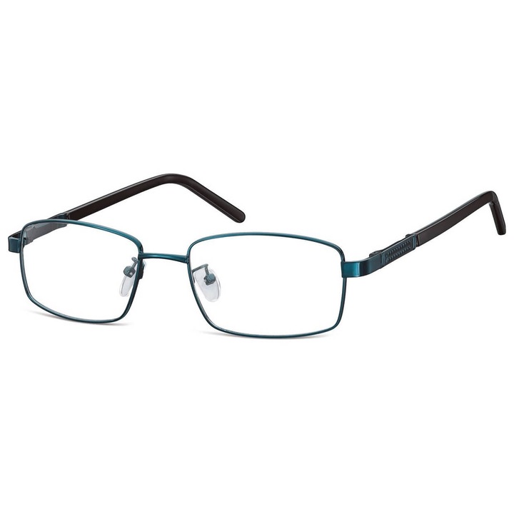 Oprahki corective Sunoptic 659E, prostagoni, metalice, negru-albastru mat, cu flex, set cu etui si stergator