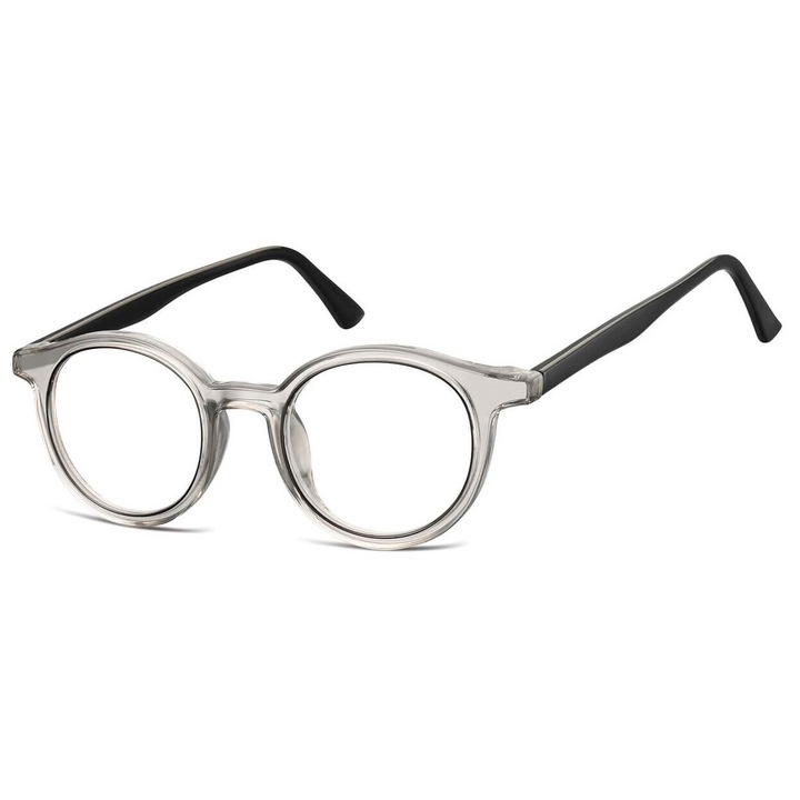 Rame pentru ochelari unisex Sunoptic, Polimer, Negru/Transparent