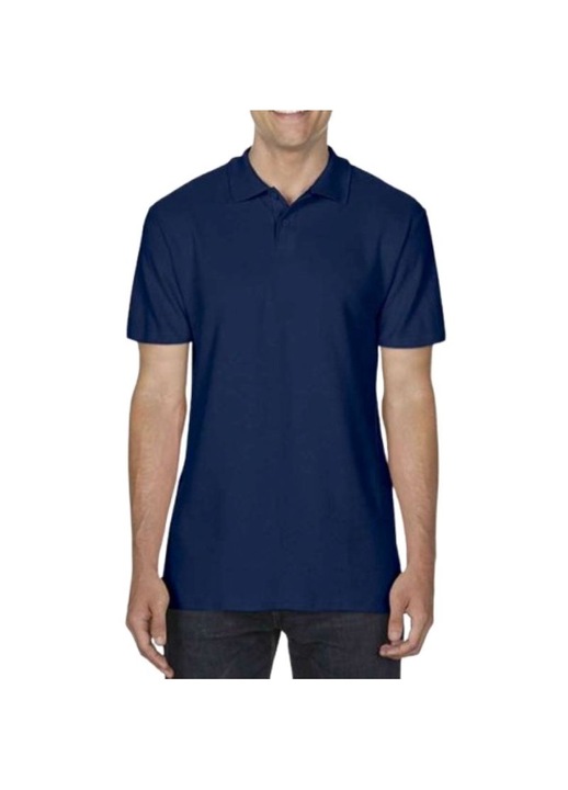 Férfi dupla piké pólóing - Softstyle - Sötétkék, Tengerészkék