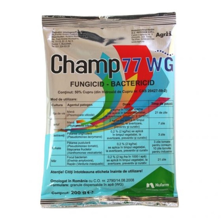 Fungicid Champ 77 WG, 200 g