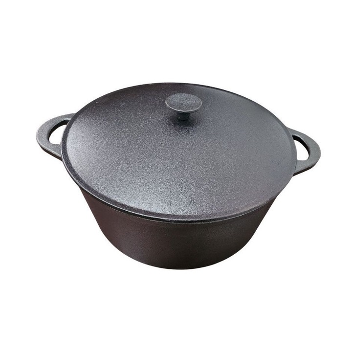 Oala fonta cu capac, 34x16cm, 10L, Perfect Home